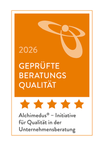 Siegel Geprüfte Beratungsqualität 2026, Alchimedus – Initiative für Qualität in der Unternehmensberatung